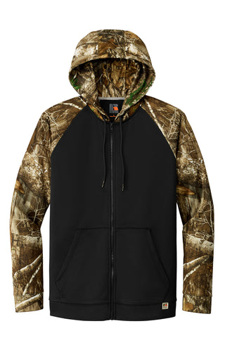 Russell Outdoors Realtree Performance Colorblock Full-Zip Hoodie (Black/ Realtree Edge)