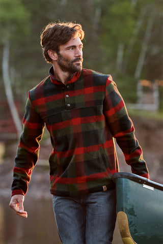 Russell Outdoors Basin Snap Pullover RU551 (Deep Black Plaid)