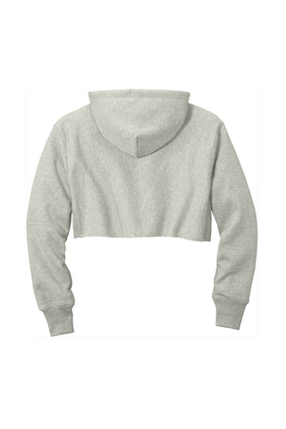 Champion Women's Reverse Weave Cropped Cut-Off Hooded Sweatshirt (Oxford Grey)