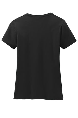 Hanes Ladies Perfect-T Cotton V-Neck T-Shirt (Black)