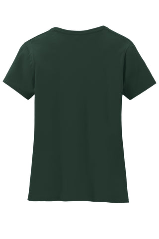 Hanes Ladies Perfect-T Cotton V-Neck T-Shirt (Deep Forest)