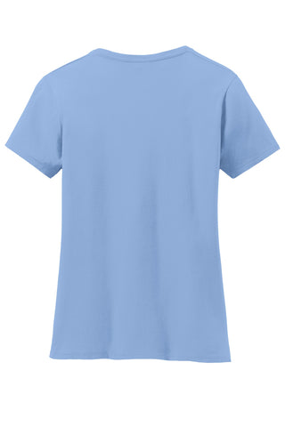 Hanes Ladies Perfect-T Cotton V-Neck T-Shirt (Light Blue)