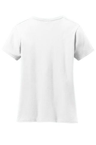 Hanes Ladies Perfect-T Cotton V-Neck T-Shirt (White)