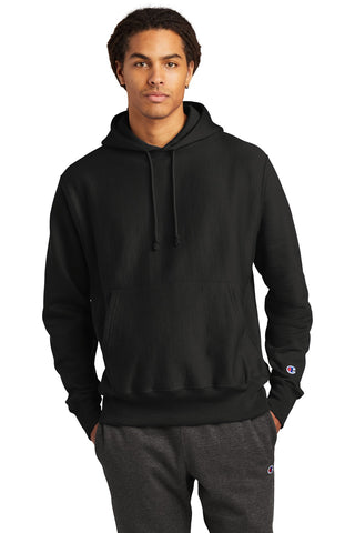 Champion Reverse Weave Hooded Sweatshirt (Black)