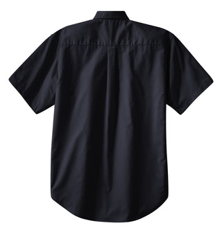 Port Authority Tall Short Sleeve Easy Care Shirt (Classic Navy/ Light Stone)