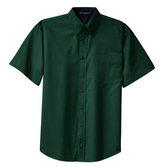 Port Authority Tall Short Sleeve Easy Care Shirt (Dark Green/ Navy)