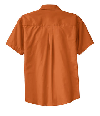 Port Authority Tall Short Sleeve Easy Care Shirt (Texas Orange/ Light Stone)