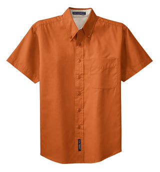 Port Authority Tall Short Sleeve Easy Care Shirt (Texas Orange/ Light Stone)