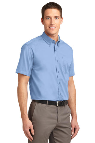 Port Authority Short Sleeve Easy Care Shirt (Light Blue/ Light Stone)