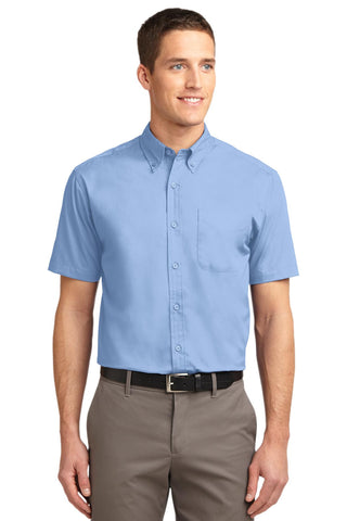 Port Authority Short Sleeve Easy Care Shirt (Light Blue/ Light Stone)