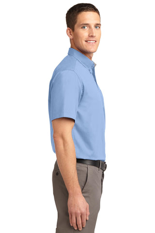 Port Authority Short Sleeve Easy Care Shirt (Light Blue/ Light Stone)