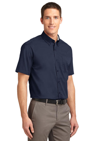 Port Authority Short Sleeve Easy Care Shirt (Navy/ Light Stone)