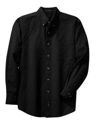 Port Authority Long Sleeve Twill Shirt (Black)