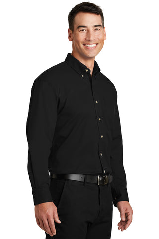 Port Authority Long Sleeve Twill Shirt (Black)