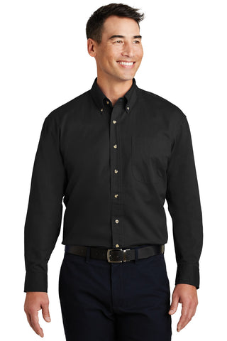 Port Authority Long Sleeve Twill Shirt (Black)