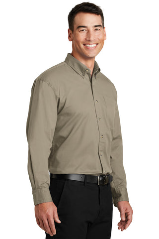 Port Authority Long Sleeve Twill Shirt (Khaki)