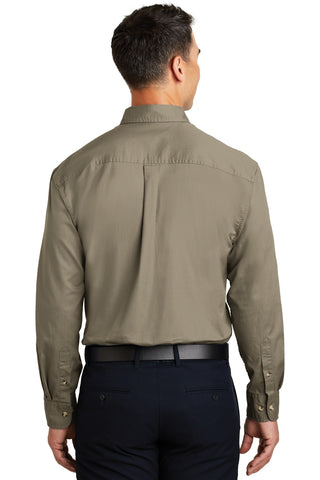 Port Authority Long Sleeve Twill Shirt (Khaki)