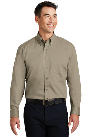 Port Authority Long Sleeve Twill Shirt (Khaki)