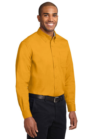 Port Authority Extended Size Long Sleeve Easy Care Shirt (Athletic Gold/ Light Stone)