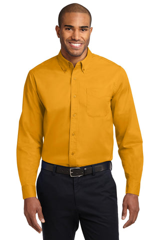 Port Authority Extended Size Long Sleeve Easy Care Shirt (Athletic Gold/ Light Stone)