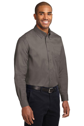 Port Authority Extended Size Long Sleeve Easy Care Shirt (Bark)