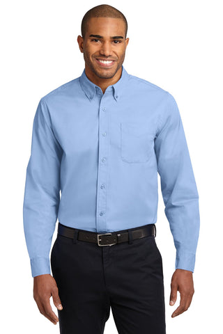 Port Authority Extended Size Long Sleeve Easy Care Shirt (Light Blue/ Light Stone)