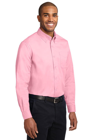 Port Authority Extended Size Long Sleeve Easy Care Shirt (Light Pink)