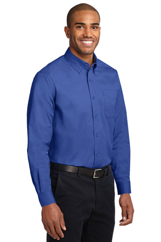 Port Authority Extended Size Long Sleeve Easy Care Shirt (Royal/ Classic Navy)