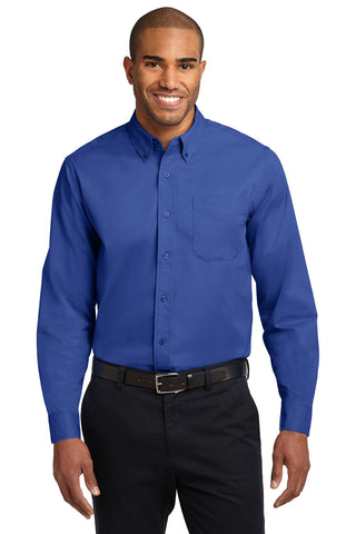 Port Authority Extended Size Long Sleeve Easy Care Shirt (Royal/ Classic Navy)