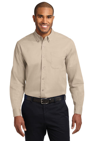 Port Authority Extended Size Long Sleeve Easy Care Shirt (Stone)