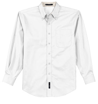 Port Authority Long Sleeve Easy Care Shirt (White/ Light Stone)