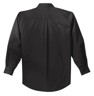 Port Authority Long Sleeve Easy Care Shirt (Black/ Light Stone)