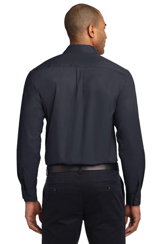 Port Authority Long Sleeve Easy Care Shirt (Classic Navy/ Light Stone)