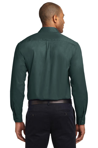 Port Authority Long Sleeve Easy Care Shirt (Dark Green/ Navy)