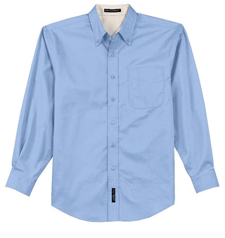 Port Authority Tall Long Sleeve Easy Care Shirt (Light Blue/ Light Stone)