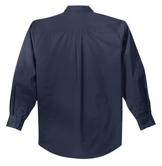 Port Authority Long Sleeve Easy Care Shirt (Navy/ Light Stone)