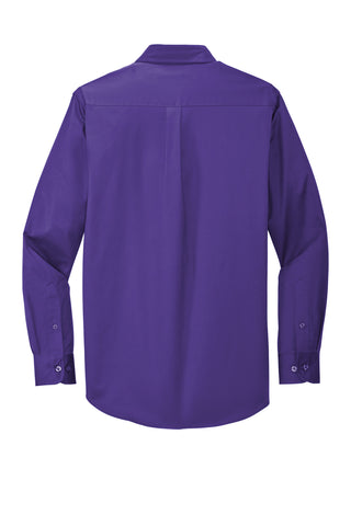 Port Authority Long Sleeve Easy Care Shirt (Purple/ Light Stone)