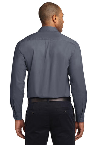 Port Authority Long Sleeve Easy Care Shirt (Steel Grey/ Light Stone)