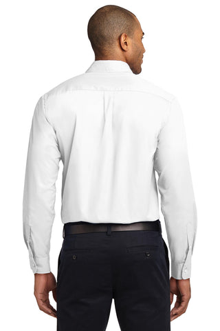 Port Authority Long Sleeve Easy Care Shirt (White/ Light Stone)