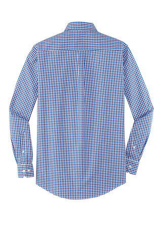 Port Authority Long Sleeve Gingham Easy Care Shirt (Blue/ Purple)