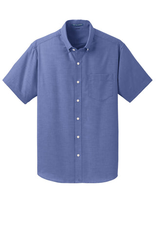 Port Authority Short Sleeve SuperPro Oxford Shirt (Navy)