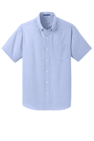 Port Authority Short Sleeve SuperPro Oxford Shirt (Oxford Blue)