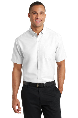 Port Authority Short Sleeve SuperPro Oxford Shirt (White)