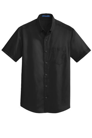 Port Authority Short Sleeve SuperPro Twill Shirt (Black)