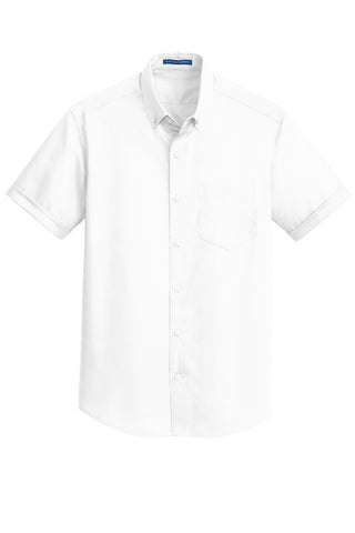 Port Authority Short Sleeve SuperPro Twill Shirt (White)