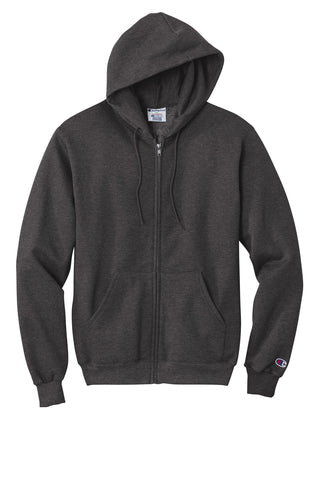 Champion Powerblend Full-Zip Hoodie (Charcoal Heather)