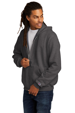 Champion Powerblend Full-Zip Hoodie (Charcoal Heather)