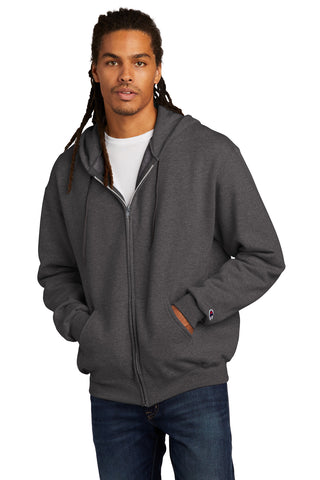 Champion Powerblend Full-Zip Hoodie (Charcoal Heather)