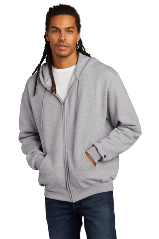 Champion Powerblend Full-Zip Hoodie (Light Steel)