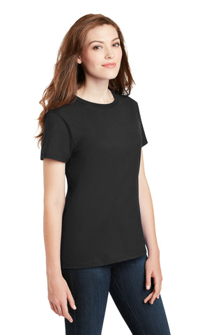 Hanes Ladies Perfect-T Cotton T-Shirt (Black)